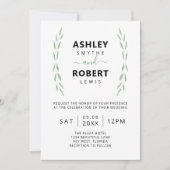Sage Greenery Wedding Invitation, botanisch Kaart (Voorkant)