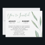 Sage Greenery Wedding Invitation, botanisch Kaart<br><div class="desc">Deze mooie bruiloft-stationersuite is uitgerust met een grijze slaag,  gekoppeld aan moderne lettertypen. De oorspronkelijke waterverf creëer zijn elegant op zoek naar uw speciale dag. Coördinerende items beschikbaar.</div>