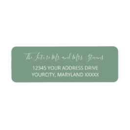 Sage Greenery Wedding Return Label