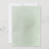 Sage Greenery White Flowers Pampas Grass Wedding Kaart (Achterkant)