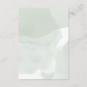 Sage Greenery White Rose Wedding Informatiekaartje (Achterkant)