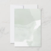 Sage Greenery White Rose Wedding RSVP Kaartje (Achterkant)