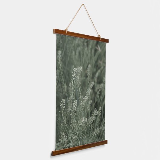  Sage Greenery Wilde Botanische Natuur Scroll Hangend Wandkleed (Gebogen)