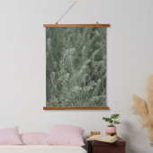 Sage Greenery Wilde Botanische Natuur Scroll Hangend Wandkleed (Slaapkamer)