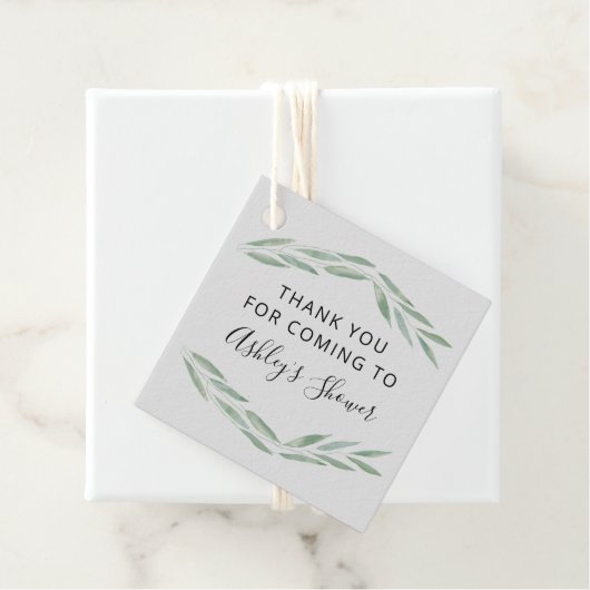 Sage GreenGenery Vrijgezellenfeest Dank u Bedankjes Labels (In situ)