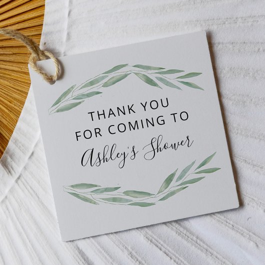 Sage GreenGenery Vrijgezellenfeest Dank u Bedankjes Labels