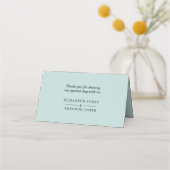 Sage greens Bloemen Bruiloft Luxe Plaatskaartje (Achterkant)