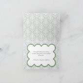 Sage & Grey Damask Elegant bedankt je kaarten (Binnen)