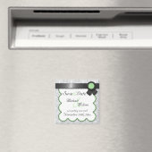 Sage & grijze Damask Sparen de Magnet van de Datum (Insitu (Vaatwasser))