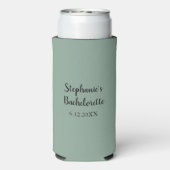 Sage Groen Aangepaste Bruiloft Bachelorette Favor Seltzer Blikjeskoeler (Seltzer Achterkant)