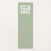 Sage Groen Aangepaste Logo Promotiebedrijf Yogamat (Voorkant)