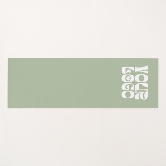 Sage Groen Aangepaste Logo Promotiebedrijf Yogamat (Voorkant (horizontaal))