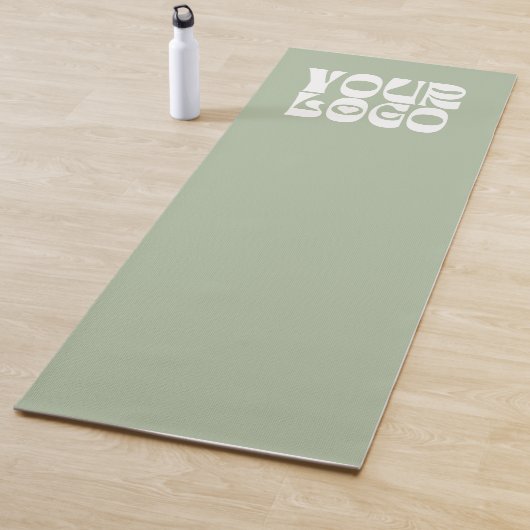 Sage Groen Aangepaste Logo Promotiebedrijf Yogamat (In situ)