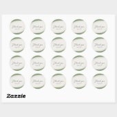 Sage Groen Abstract Huwelijksgunst Ronde Sticker (Vel)