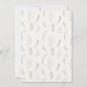 Sage Groen Baby shower Boho Jongenskleding Kaart (Achterkant)