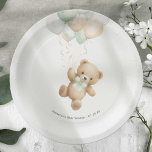 Sage Groen Barly Wachten Geslacht Neutrale Douche Papieren Bordje<br><div class="desc">Maak je klaar voor een hartverwarmend feest met PixeliaCreations' 'We Can Barly Wait' thema baby shower papieren borden! Maak kennis met een schattige waterverf teddybeer, compleet met een charmant lint om zijn nek en het vastklemmen van ballonnen, deze borden voegen een vleugje zoetheid en grilligheid toe aan je speciale dag....</div>