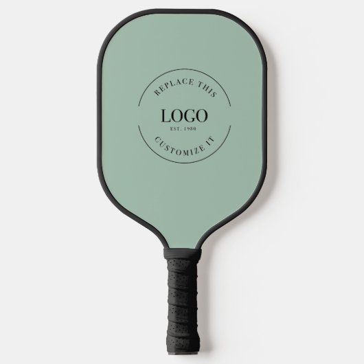 Sage groen Bedrijf logo Eenvoudige Promotionele Aa Pickleball Paddle (Voorkant)