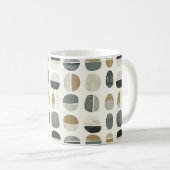 Sage Groen & Beige Boheemse Stijl Abstract Koffiemok (Voorkant rechts)