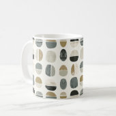 Sage Groen & Beige Boheemse Stijl Abstract Koffiemok (Voorkant links)