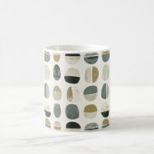 Sage Groen & Beige Boheemse Stijl Abstract Koffiemok (Center)