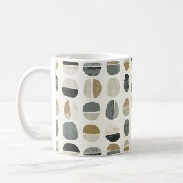 Sage Groen & Beige Boheemse Stijl Abstract Koffiemok