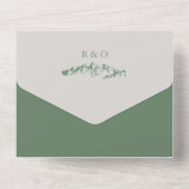 Sage Groen Berg All In One Uitnodiging (Achterkant)