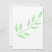 Sage Groen Blad Monogram Minimale Bruiloft 2024 Kaart (Achterkant)