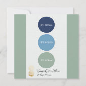 Sage Groen Blauw Kleurenpalet Kaart (Voorkant)