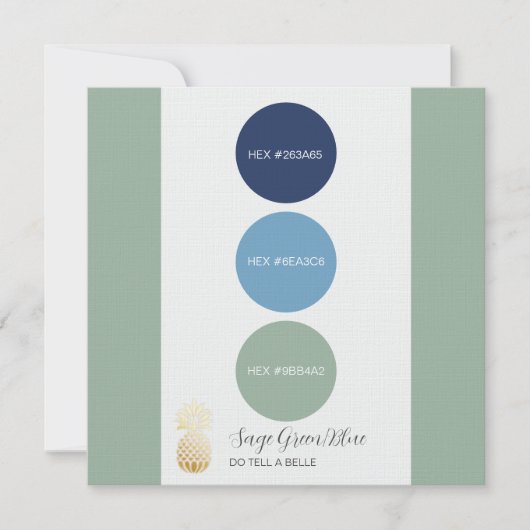 Sage Groen Blauw Kleurenpalet Kaart (Voorkant)
