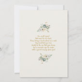 Sage Groen Bloemen Baby shower Kaart (Achterkant)