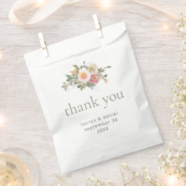 Sage Groen Bloemen Bruiloft Dank u Bedankzakje