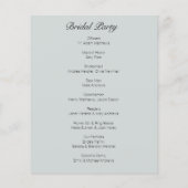 Sage Groen  Bloemen Bruiloft Programma (Achterkant)