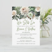 Sage Groen Bloemen Huwelijk Gelofte Vernieuwing Kaart (Staand voorkant)