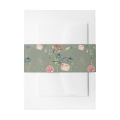 Sage Groen Bloemen Ontwerp Tuin Bruiloft Uitnodigingen Wikkel (Voorkant Voorbeeld)