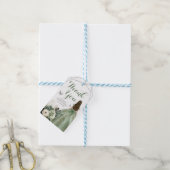 Sage Groen Bloemen Prinses Quinceañera Dank u Cadeaulabel (Met Touw)