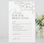 Sage Groen bloemenbruiloft advies & wensen kaart<br><div class="desc">Deze advies & wensen kaarten zijn lieve keepsakes voor de bruid en paar, beschikt over elegante delicate hand getekende bloemillustratie en moderne script typografie details, in donkere salie groen en witte kleur, eenvoudig en romantisch. geweldige activiteit voor modern rustiek vrijgezellenfeest, country tuin bruiloft, en eenvoudige boho bruiloft partijen in de...</div>