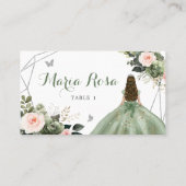 Sage Groen Blush Meisje Lief 16e Verjaardag Plaatskaartje (Achterkant)