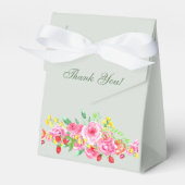 Sage Groen Blush Roze Pioen Vrijgezellenfeest Bedankdoosjes (Voorkant Zijde)
