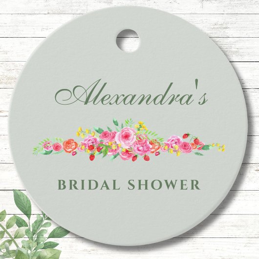 Sage Groen Blush Roze Pioen Vrijgezellenfeest Bedankjes Labels