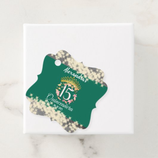 Sage Groen  Boho Quinceañera Spaans Favor Bedankjes Labels (In situ)