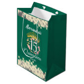 Sage Groen  Boho Quinceañera Spaans Favor Medium Cadeauzakje (Voorkant Gekanteld)