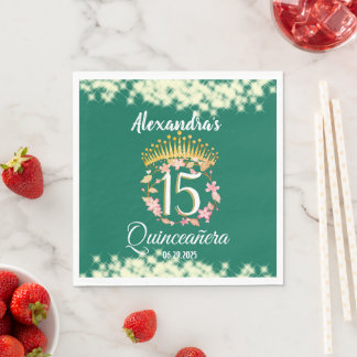 Sage Groen Boho Quinceañera Spaans Servet