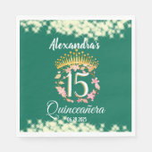 Sage Groen Boho Quinceañera Spaans Servet (Voorkant)