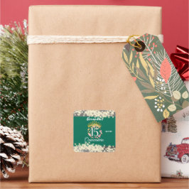 Sage Groen Boho Quinceañera Spaans Vierkante Sticker