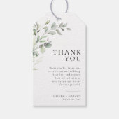 Sage groen botanische bruiloft dank u cadeau Label Cadeaulabel (Voorkant)