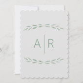 Sage groen bruids douche uitnodiging, botanisch kaart (Achterkant)