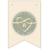 Sage Groen Bruiloft bunting banner (Eerste vlag)