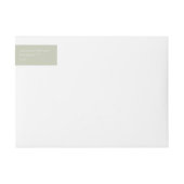 Sage Groen Bruiloft Paar Retouradres Label (Voorkant)