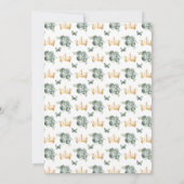 Sage Groen Bruin Haar Prinses Verjaardagsfeest Kaart (Achterkant)