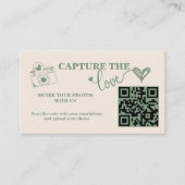 Sage Groen | Capture The Love Trouw QR Code Informatiekaartje (Voorkant)